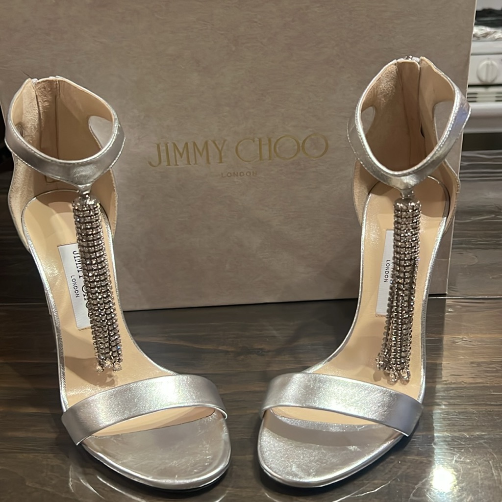 Jimmy Choo Viola Silver/Crystal New In Box